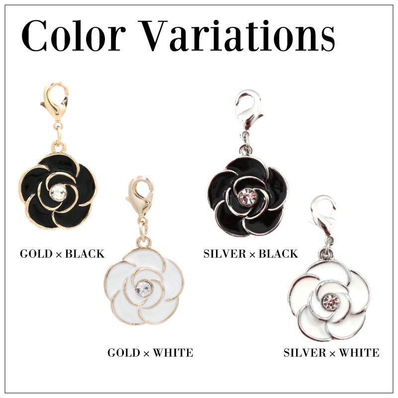 チャーム カメリア バックチャーム チェーン ピンク バッグチャーム