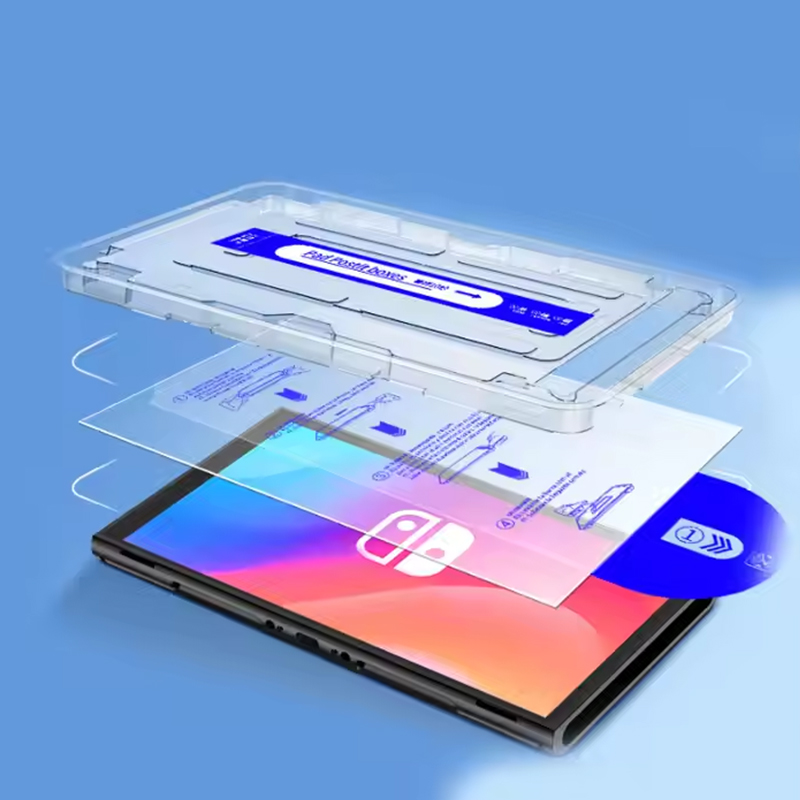 2枚入り Switch 2 ガラスフィルム ガイド枠付き 防塵 保護フィルム