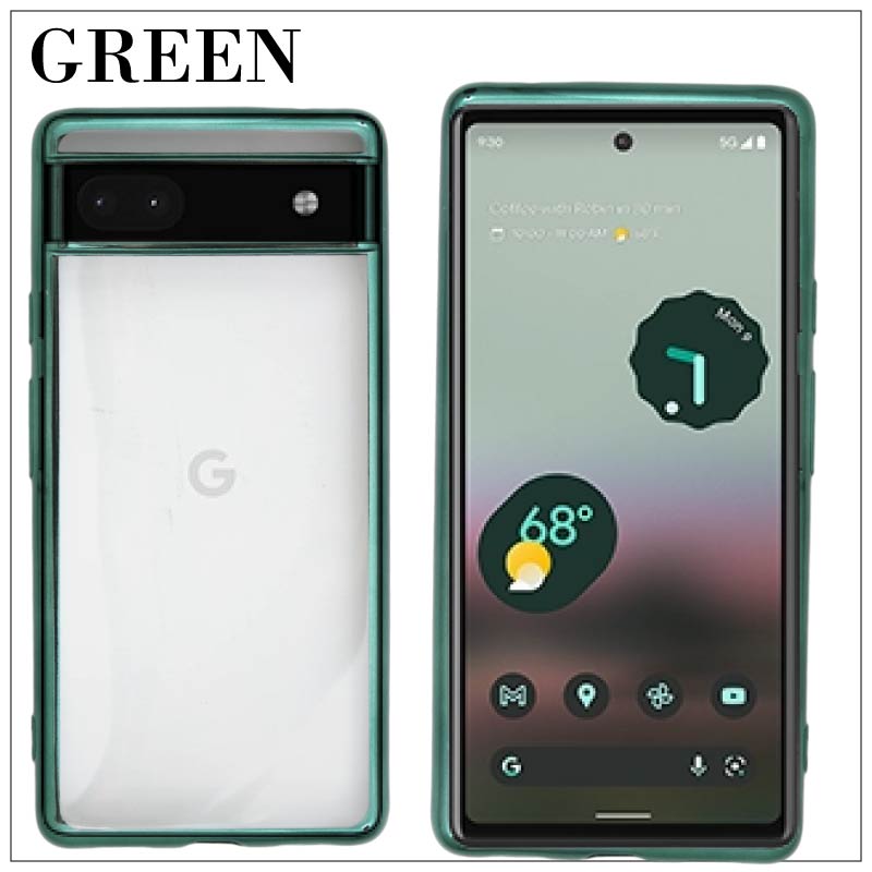 Google Pixel 6a 7a SIMフリー サイドメッキ加工 TPU クリア 耐衝撃