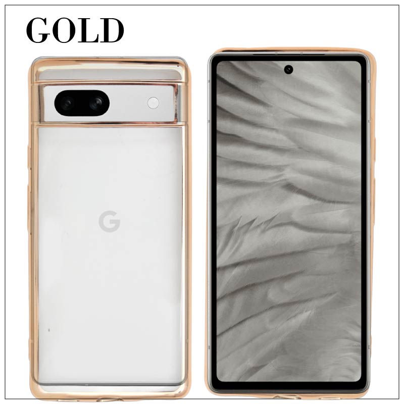 Google Pixel 7a SIMフリー サイドメッキ加工 TPU クリア 耐衝撃 衝撃