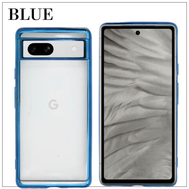 Google Pixel 7a SIMフリー サイドメッキ加工 TPU クリア 耐衝撃 衝撃