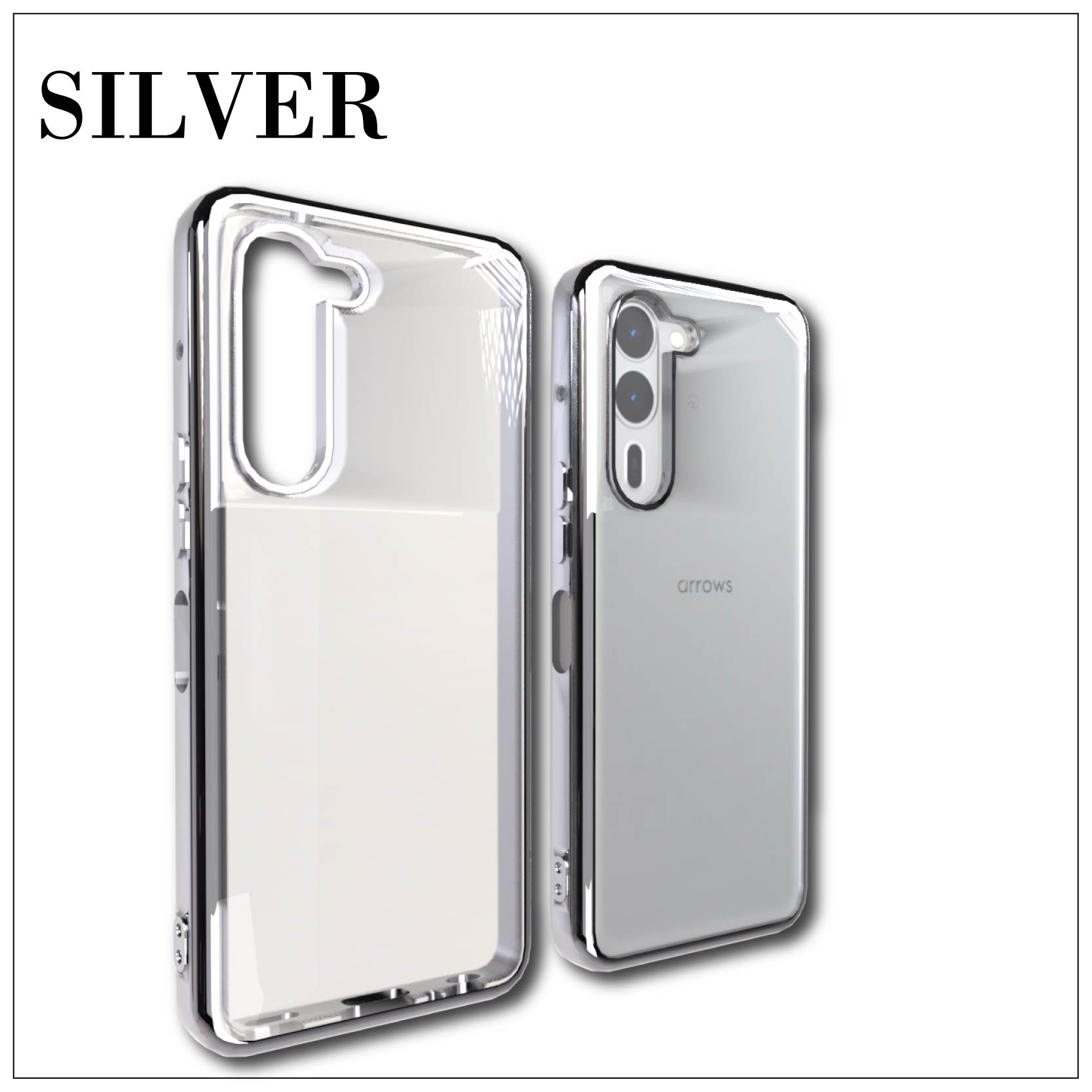 Arrows We2 Plus F-51E (docomo) サイドメッキ加工 TPU クリア 耐衝撃