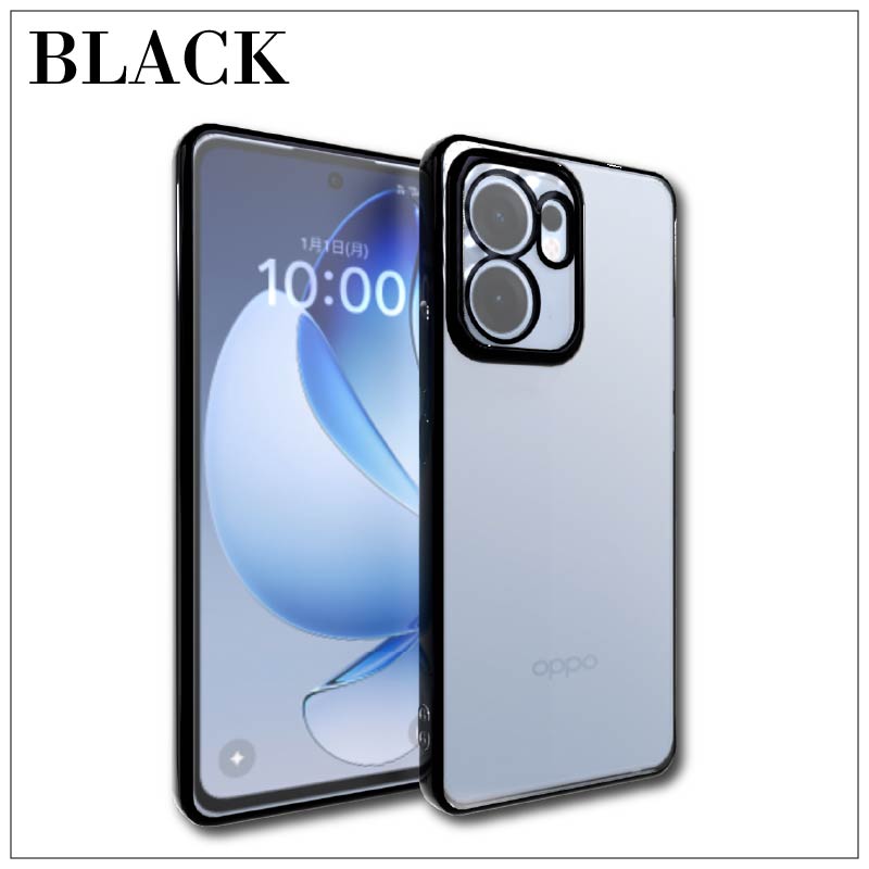 OPPO Reno13 A Reno13A SIMフリー サイドメッキ加工 TPU クリア 耐衝撃