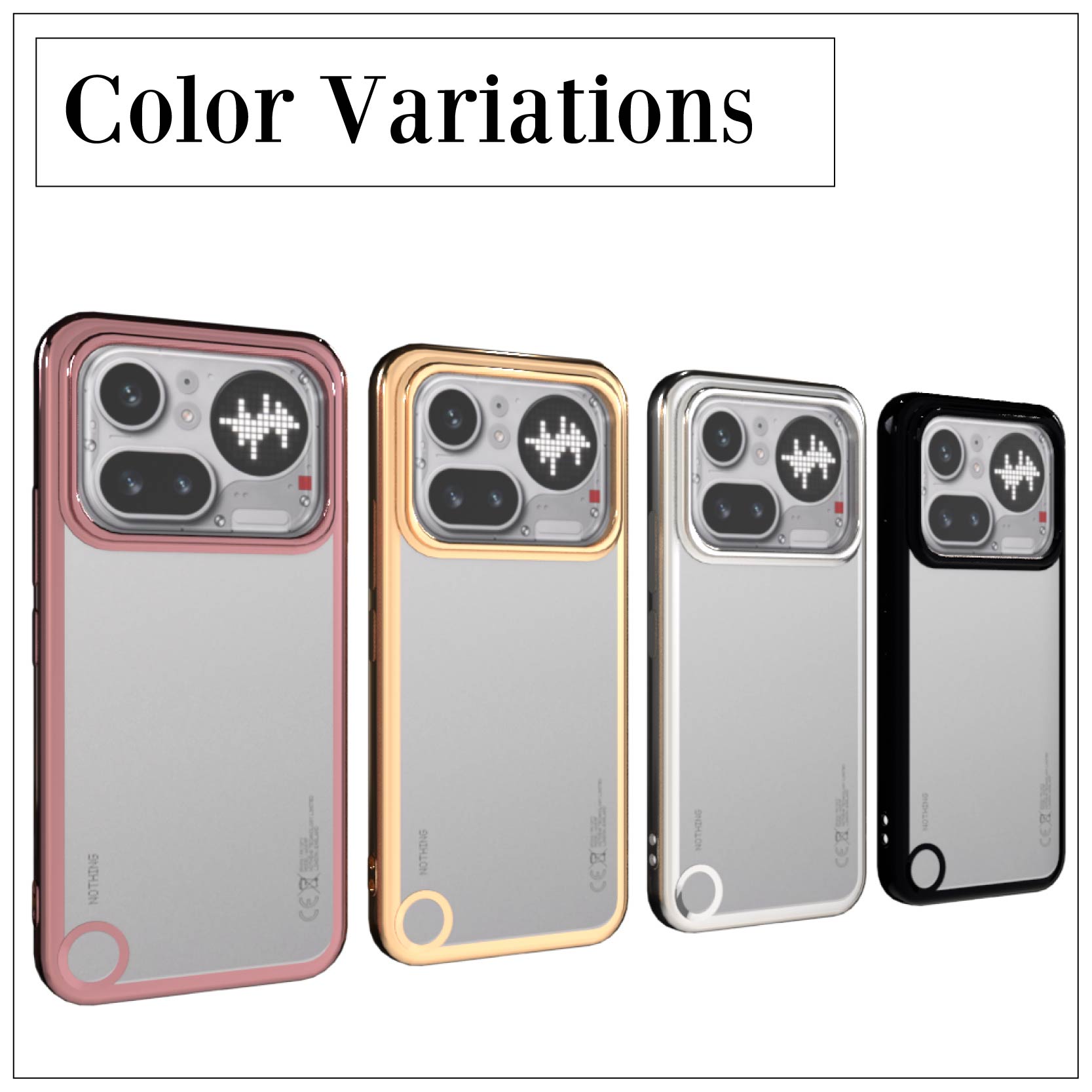 Nothing Phone (4a) Pro シンプル サイドメッキ加工 TPU クリア 耐衝撃