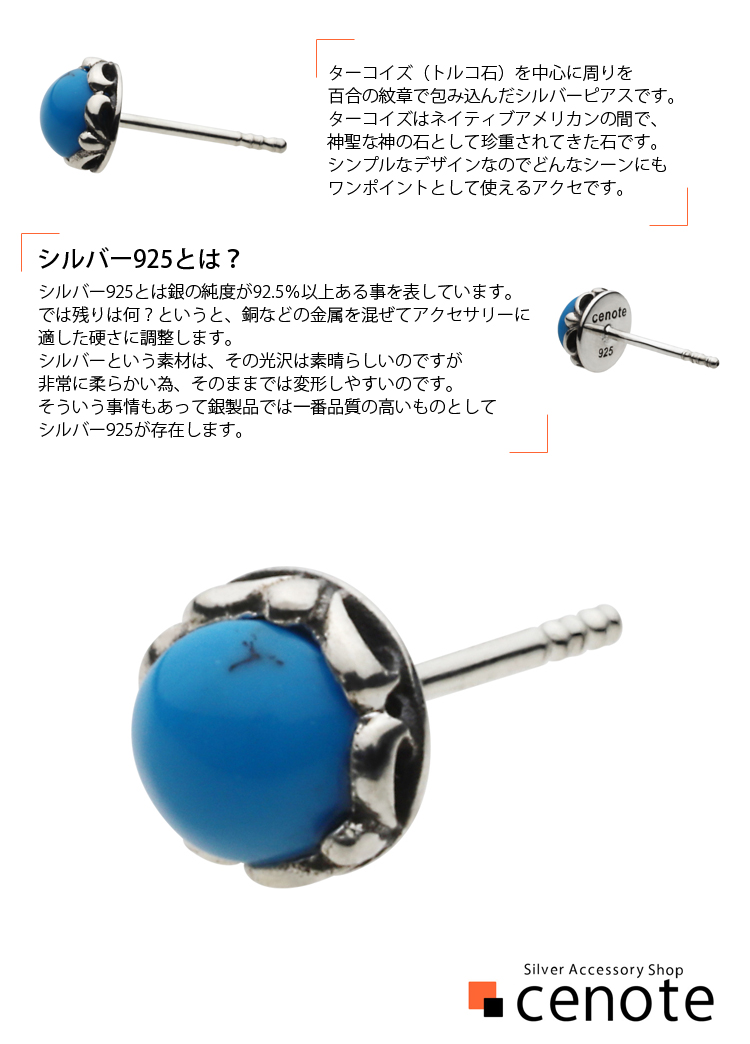 cenote ピアス シルバー アクセサリー ストーンサークル