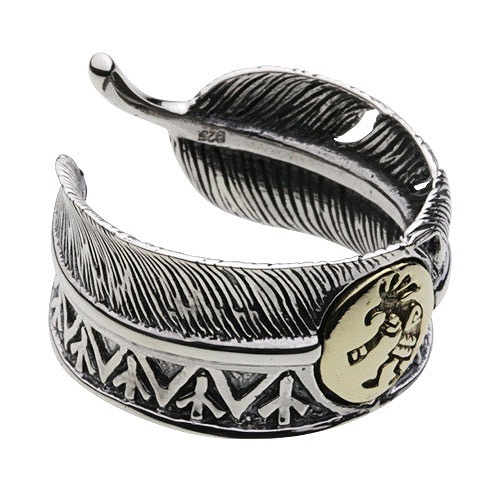 cenote リング 指輪 シルバー アクセサリー ホピ族ココペリフェザー