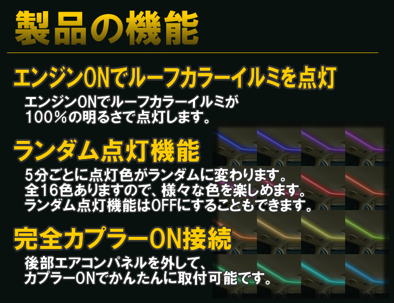 30系アルファード・ヴェルファイア専用 ルーフカラーイルミネーション