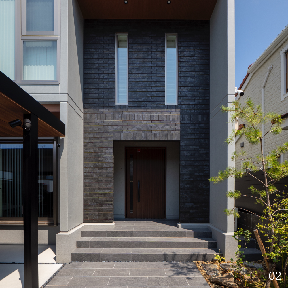 タイル 二丁掛 227×60mm 黒 ブラック 金属釉 屋外壁 屋内壁 おしゃれ