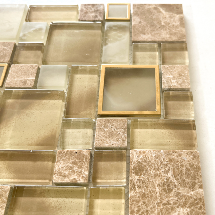 タイル ガラス 壁用 モザイクタイル diy グラスモザイク （ロワール52