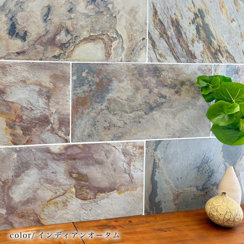 ウォールパネル 天然石 シール 薄い 軽い 壁パネル リノベ 石材 壁用 壁材 内装 インテリア DIY (ライトストーンウォール300x300 全色 10枚セット販売) - 35