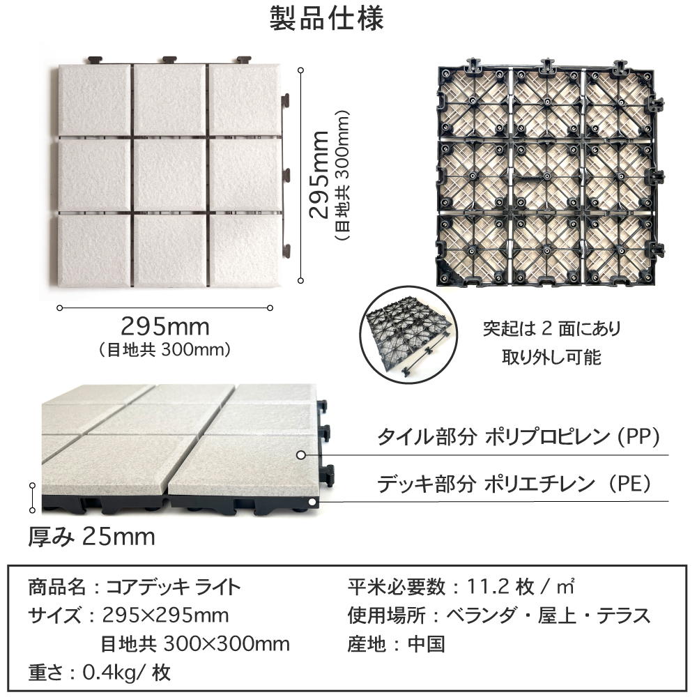 CeraCore（セラコア） タイルデッキ ジョイントデッキ タイルパネル