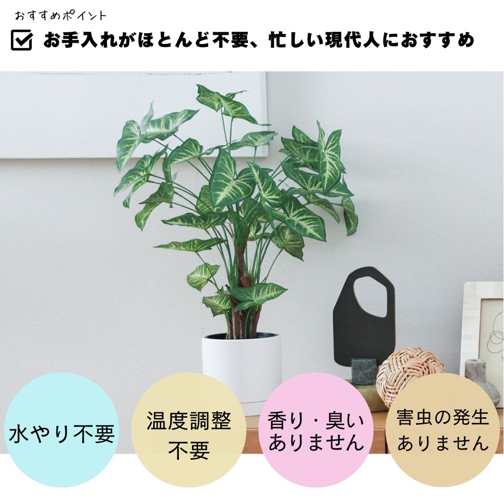 観葉植物 フェイクグリーン アーティフィシャル インテリアグリーン リアル(樹木ポット シンゴニウムポット)｜ceracore｜10