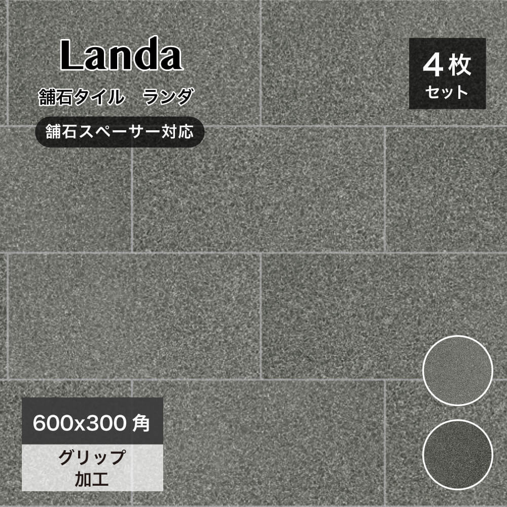 舗石タイル 床タイル 600×300mm 長方形 厚手 庭 敷石 黒 置くだけ 雑草対策 防草 車両・重歩行可 アプローチ （ランダ 600x300角  全2色 ケース(4枚入)販売） :IFT6030LA:壁材コレクションストア セラコア - 通販 - Yahoo!ショッピング