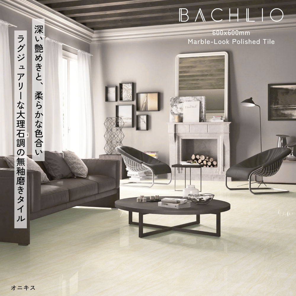 タイル 大理石調 無釉磨き 鏡面 光沢 ポリッシュ マーブル模様 石目