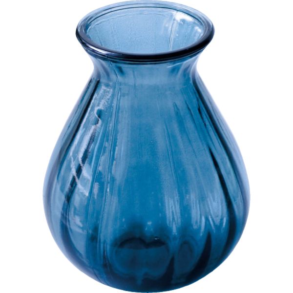 ガラス花瓶 フラワーベース 花器 花びん 球根 水栽培 ポピー ミニ（ラインバルブベース全５色）