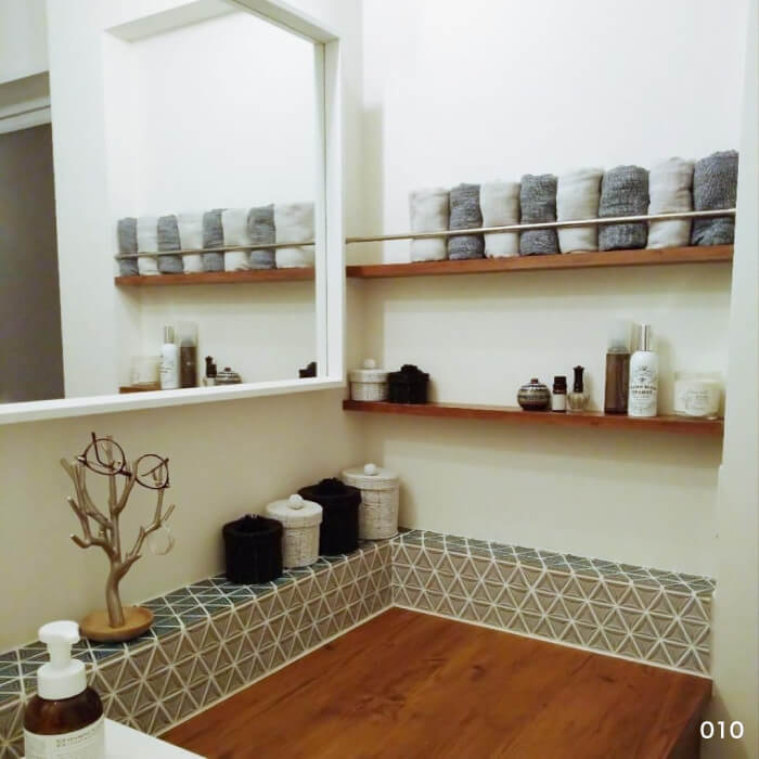 タイル モザイクタイル キッチン 洗面 壁 おしゃれ かわいい 花柄 三角形 デザイン インテリア DIY （リノガール 全7色 まとめてお得なケース（18枚入）販売） - 17