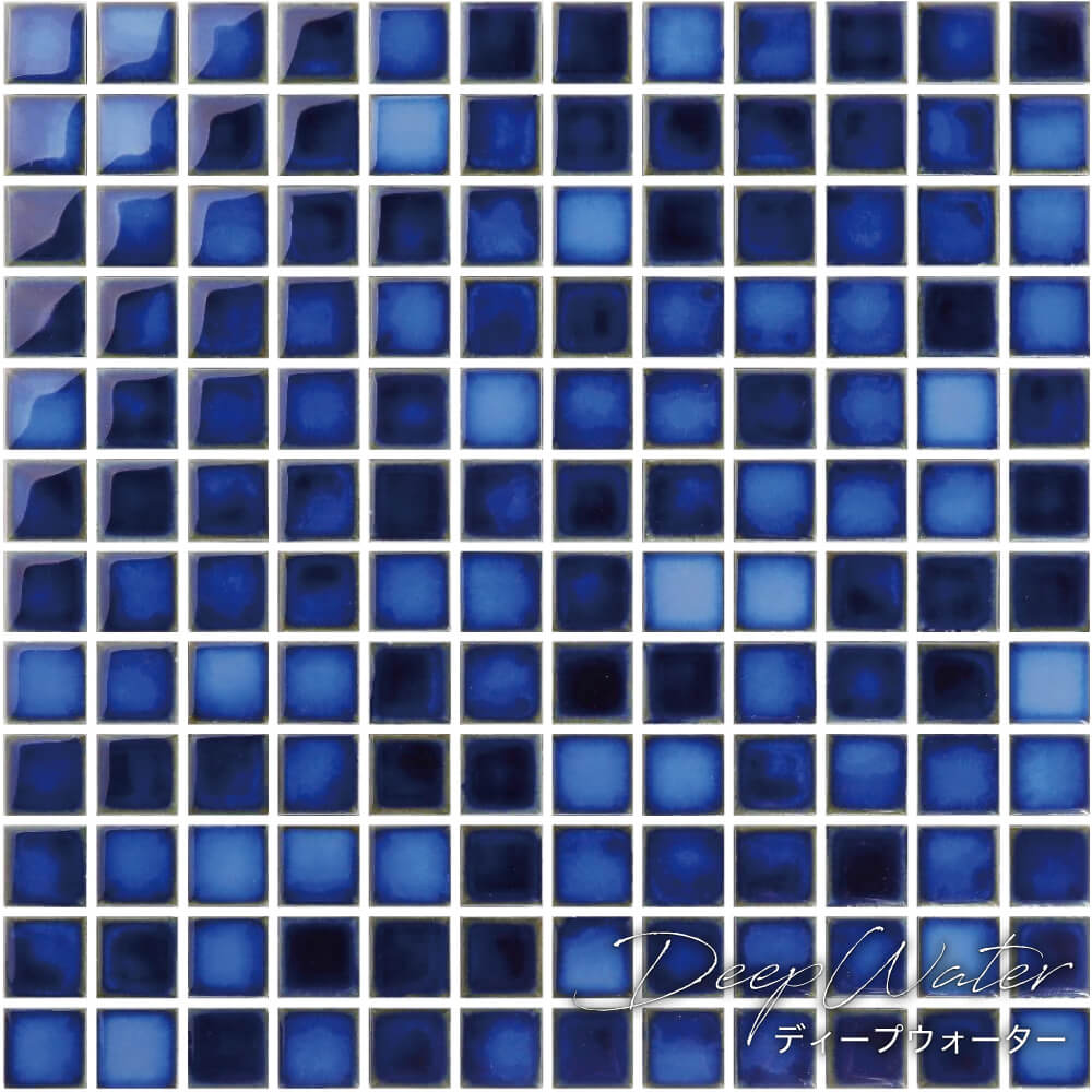 タイル モザイクタイル プールタイル 青 水色 ブルー 内装 壁 DIY