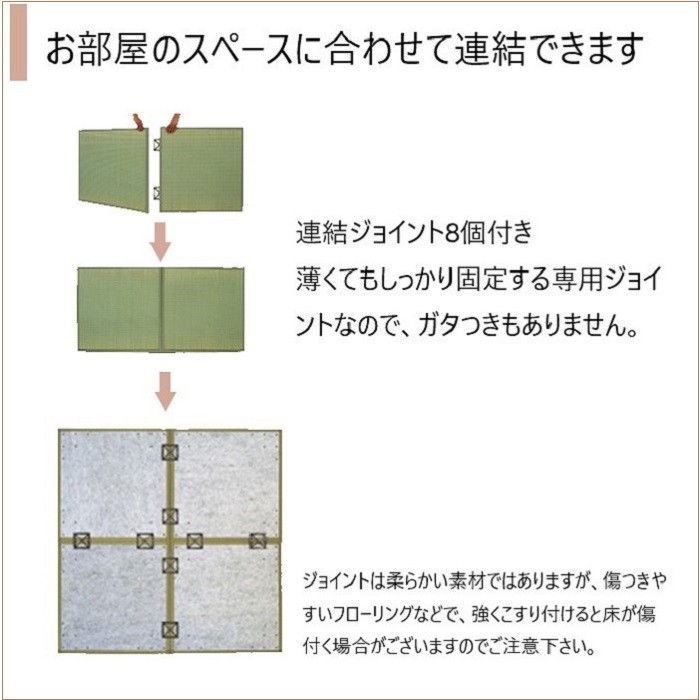 国産畳 ユニット畳 置くだけ和室 青森ヒバ加工抗菌防臭効果(置き畳