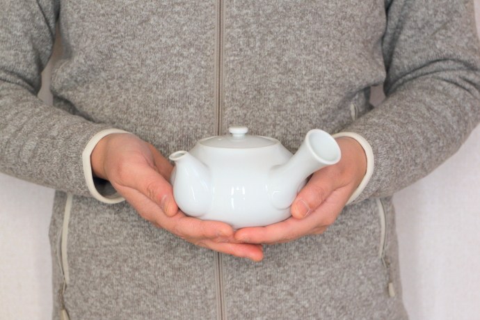 シンプル急須 日本茶のティーバックに ポット ティーポット 白い急須