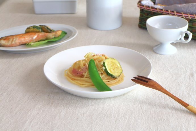 白いパスタ皿 5枚 直径21.5センチ