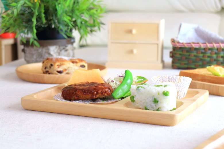 ナチュラルウッド ランチプレート プレート 仕切り皿 カフェ食器