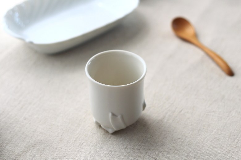 リボン カップ オシャレ かわいい クリーム色 コップ ニューボンカラー