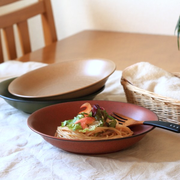 おうちカフェの和食器パスタプレート 22cm 日本製 美濃焼 洋食の似合う