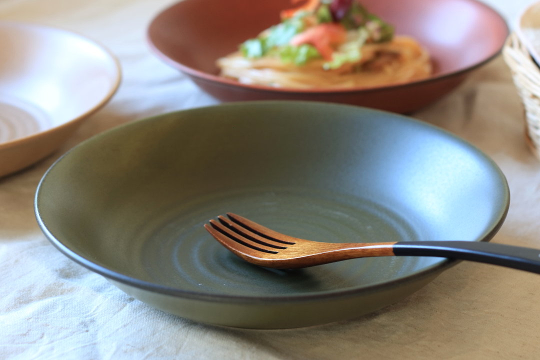 おうちカフェの和食器パスタプレート 22cm 日本製 美濃焼 洋食の似合う