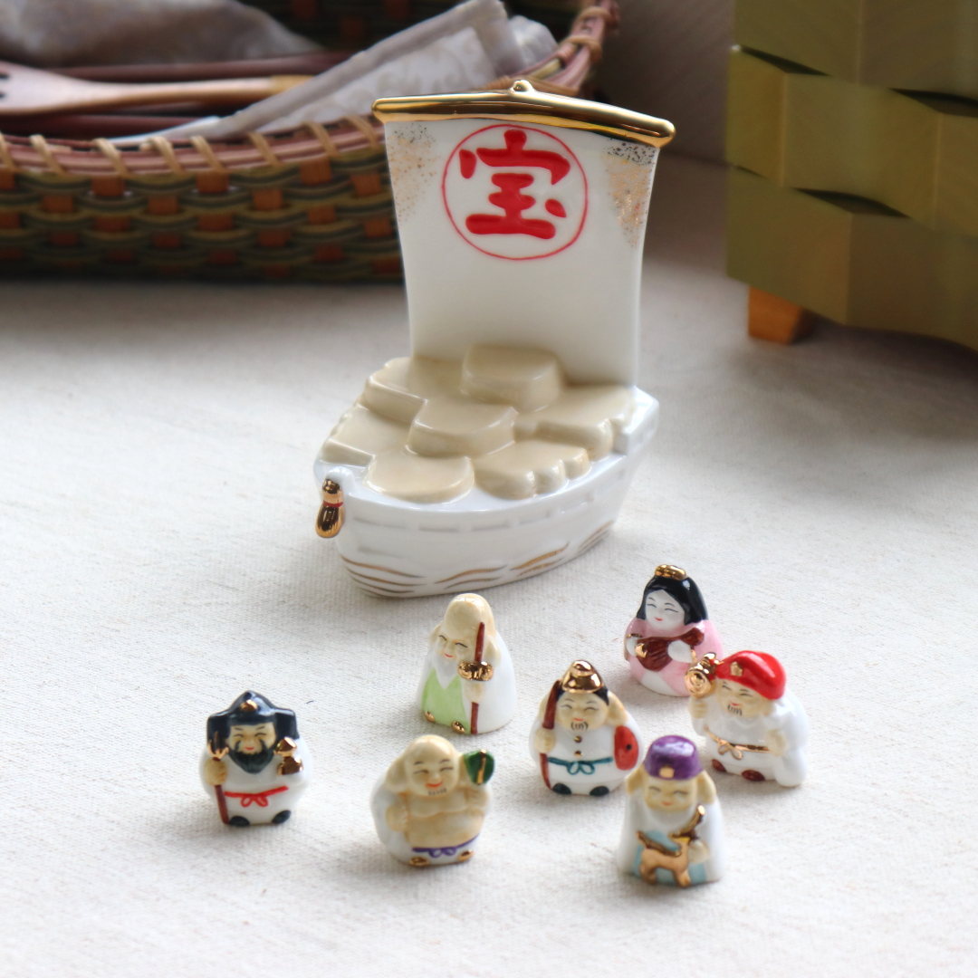 ☆ 陶器製絵画 七福神 開運 招福 美術品・アンティーク
