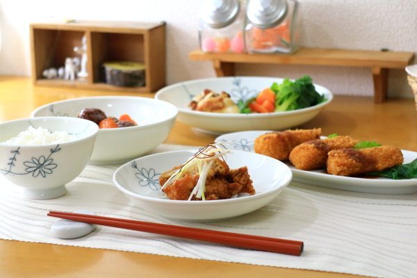 フラワーライン 5寸取り皿 国産 美濃焼 料理が映える素敵な花模様