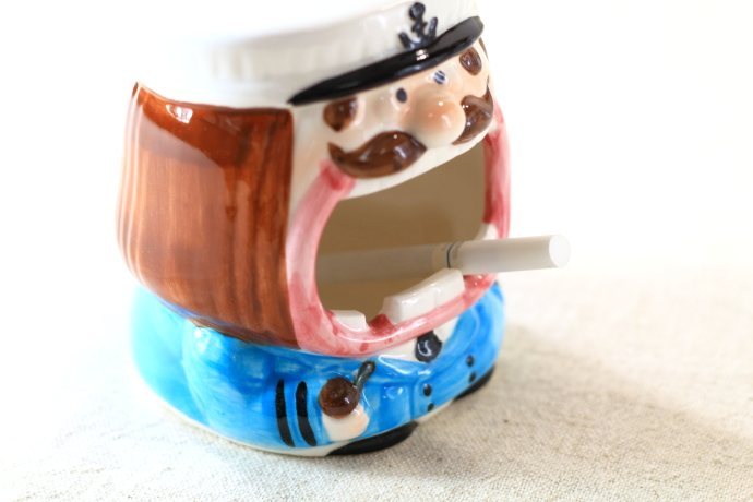 キャプテンシガー灰皿 国産 瀬戸焼 灰皿 陶器 陶器製 アシュトレイ