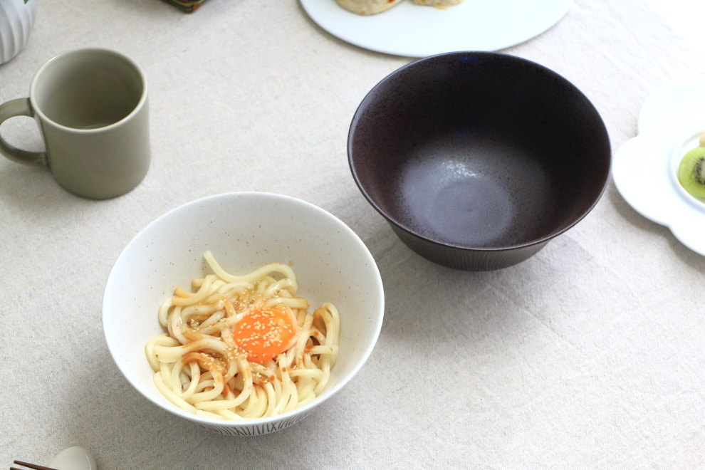 ワイヤ ラーメン鉢 18cm 日本製 美濃焼 うどん鉢 麺鉢 ラーメン