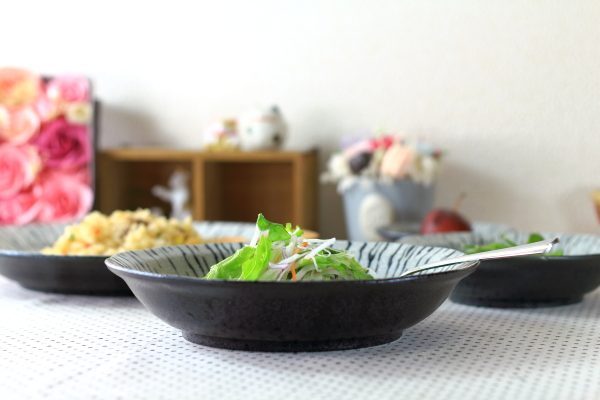 黒潮 7寸深鉢 国産 美濃焼 パスタ皿 カレー皿 サラダ鉢 深皿 麺鉢 主食