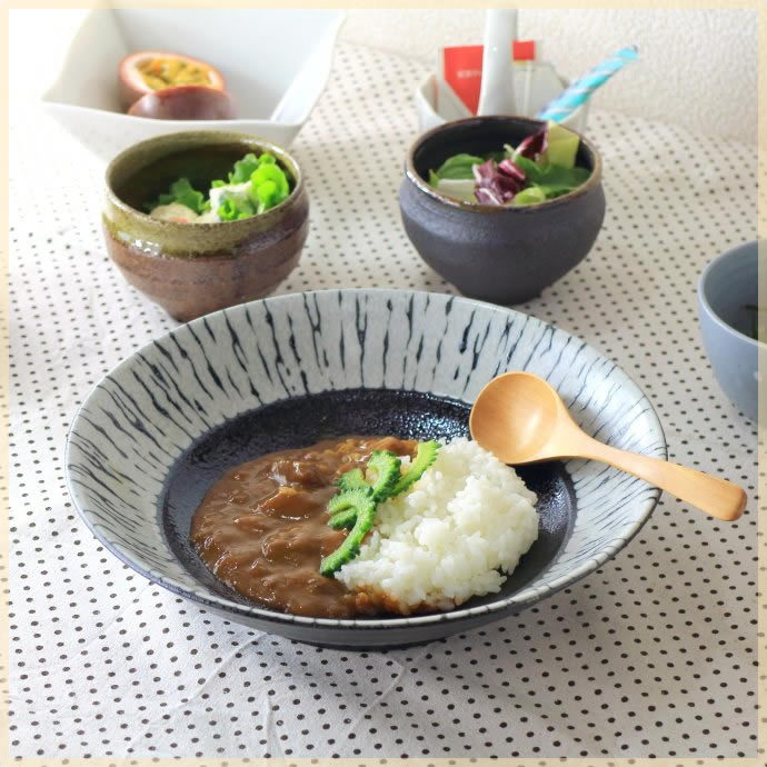 黒潮 8寸大鉢 国産 美濃焼 パスタボール 大鉢 煮物鉢 ボール サラダ