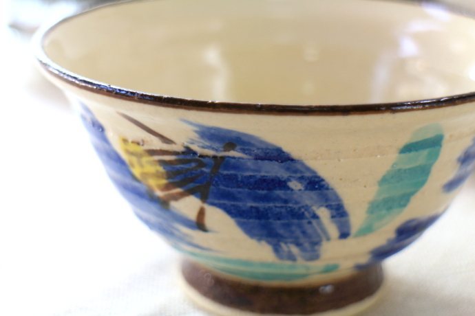 軽かる茶碗 ブルーナチュラル 国産 瀬戸焼 とっても軽い軽かる