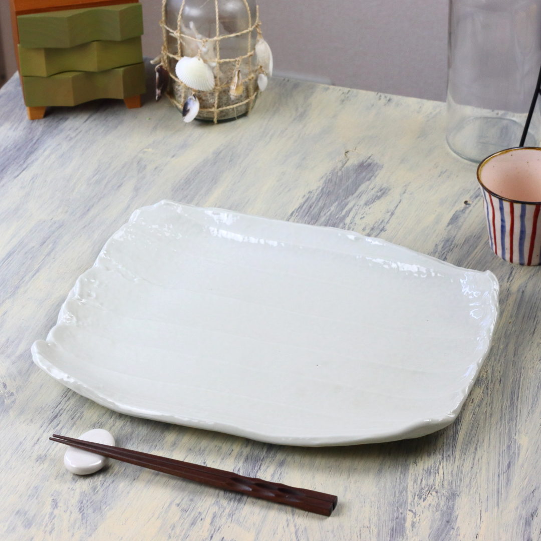 ブロが選ぶ【高級皿・人気の美濃焼・ 庄右ェ門作】デザイン【扇型超特大皿】２皿 ブロが選ぶ【高級皿・人気の美濃焼・ 庄右ェ門作】デザイン【扇