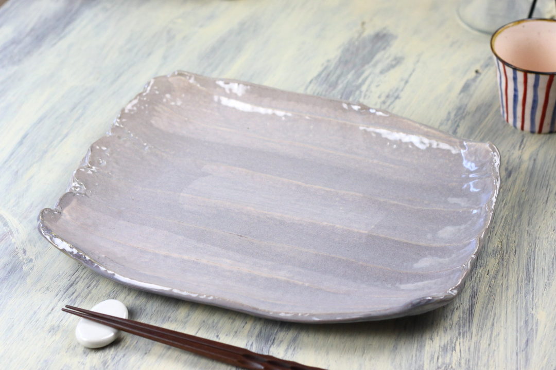 美濃焼和膳 特大皿 白 36cm 日本製 美濃焼 大皿 和皿 平皿 角皿 寿司皿