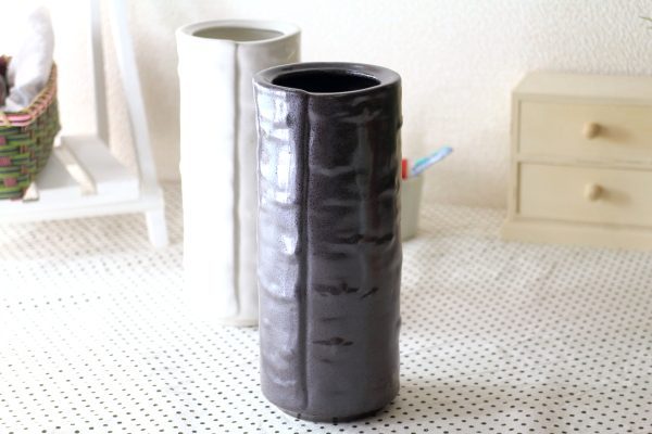 美濃焼丸花瓶 黒 国産 美濃焼 花器 フラワーベース 花入れ 花束 定番