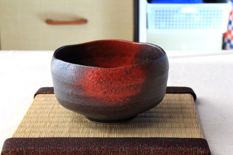抹茶碗 赤吹天目 お取り寄せ 国産 美濃焼 抹茶 まっちゃ お茶 作法 和
