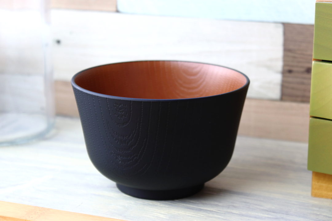 レンジ百合型襷杢目汁椀 お椀 食洗機対応 汁椀 味噌汁 抗菌加工 レンジ