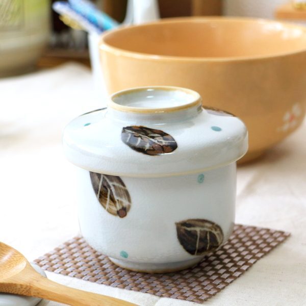 葉っぱの茶碗蒸し 国産 美濃焼 一年中食べたい熱々の茶碗蒸し 器