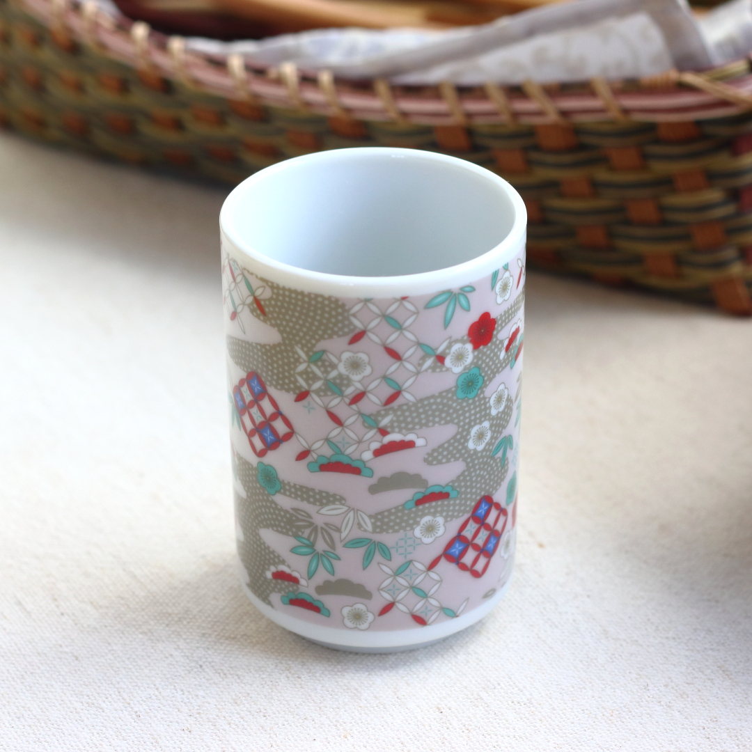 和の色彩が華やかほっこり湯呑み 180ml 日本製 美濃焼 湯のみ 湯呑