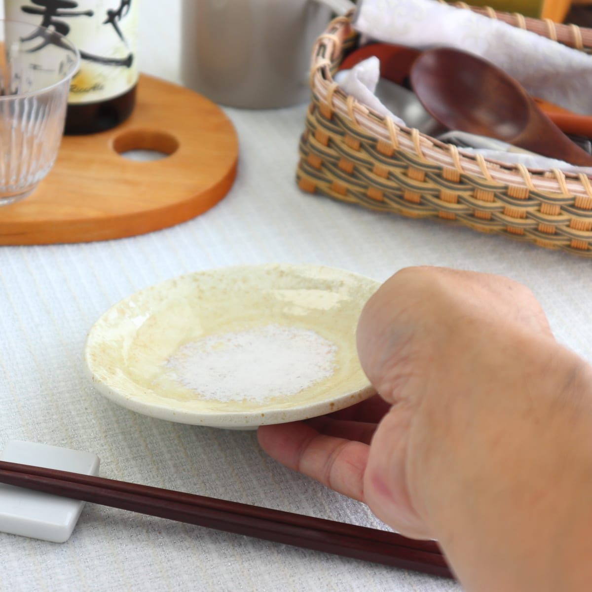 黄瀬戸釉取り皿プレート 13.5cm 日本製 美濃焼 黄瀬戸 作家もの風