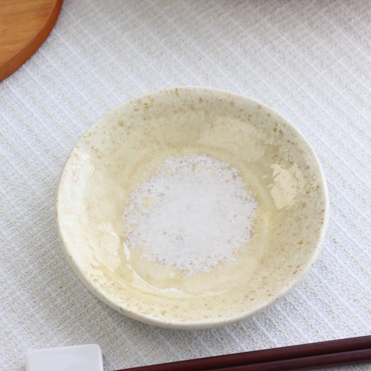 黄瀬戸釉取り皿プレート 13.5cm 日本製 美濃焼 黄瀬戸 作家もの風