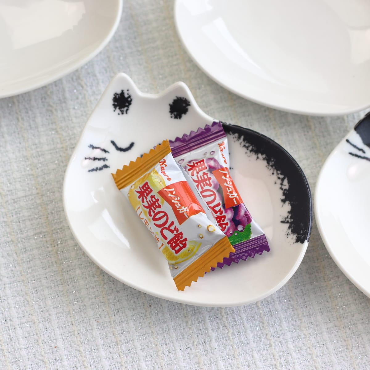 ねこづくし 暮らしに馴染む手書き風の和食器豆皿 5枚セット メール便