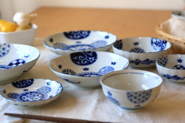 【メール便無料】 藍丸紋 3.5寸皿 国産 美濃焼 長く使える上品な藍染柄です 小皿 スープ・味噌汁