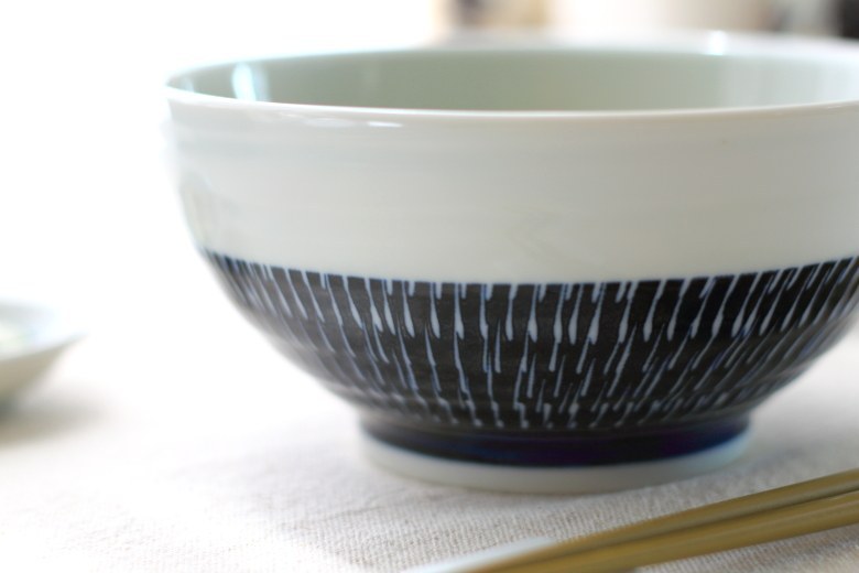 ラーメン鉢 さぬき丼 藍シノギカンナ 国産 美濃焼 食器 和食器 器 皿