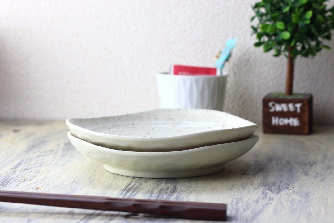 白かいらぎ 取り皿 16.5cm 日本製 美濃焼 三角50皿 小皿 中皿 和皿 丸