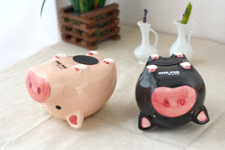 ピグピック 豚の貯金箱 大サイズ ブタ ぶた バンク 貯金豚 雑貨 栓付き