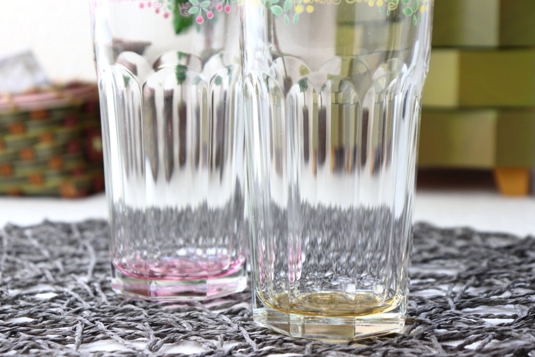 フラワーカントリー ロングタンブラー 280ml ガラス ガラス製 カップ